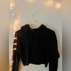 Black Cropped Hoodie.